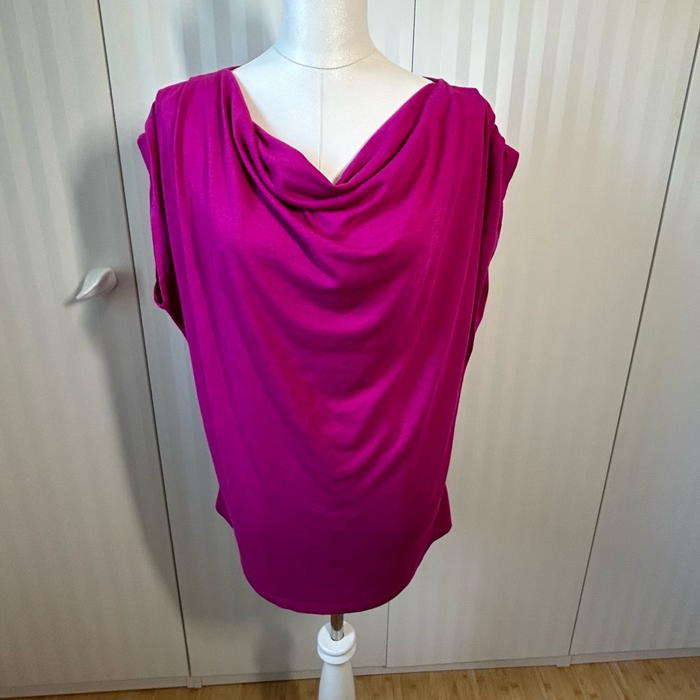 Peter Nygard pink draped top Size 1X